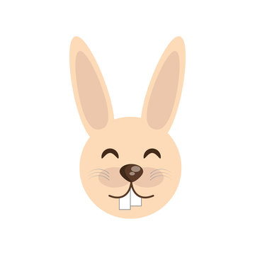 cute face rabbit animal cheerful vector ilustration eps 10