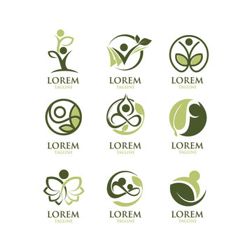 Eco People Logo Set