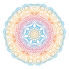 Vector ethnic colorful mandala pattern