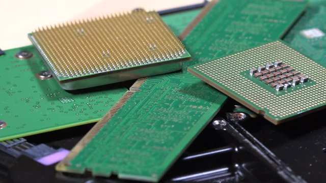 hard drive processor and ram memory. Computer components stack
