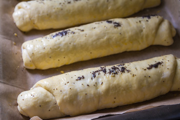Roll with poppy seeds
