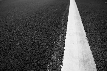 Obraz premium Asphalt road line white.