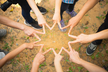 Teamwork Join Hands  Support Together Collaboration Concept