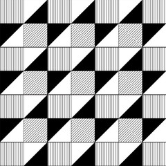 abstract black and white seamless square pattern