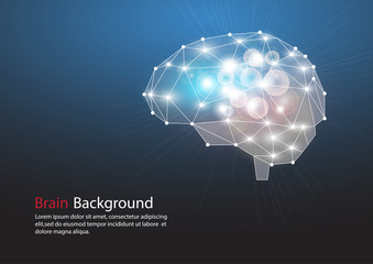 Abstract brain technology background, The concept of intelligence.