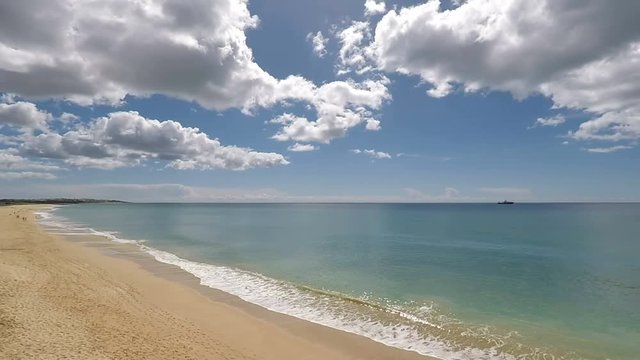 armacao de pera beach at portugals algarve coast