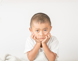 Sick child with care