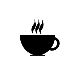 Black coffee cup icon