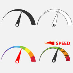 Speedometer speed icon