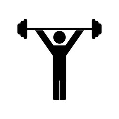 Weightlifting icon on white