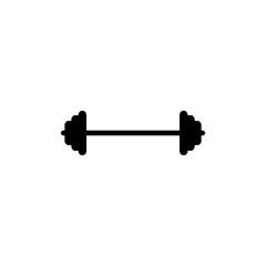 Barbell icon on white background.