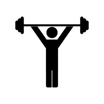 Weightlifting icon on white