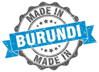 Obraz premium made in Burundi round seal
