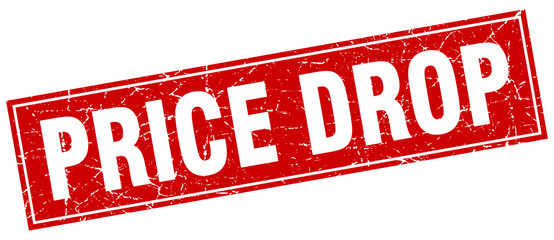 price drop square stamp