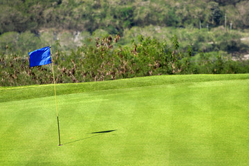 golf course on hill