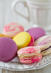 fresh colorful macaroons