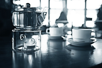 Serving tea ceremony