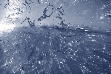 ice on the frozen glass texture