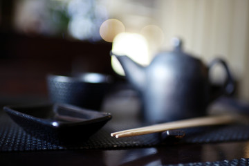 Serving tea ceremony