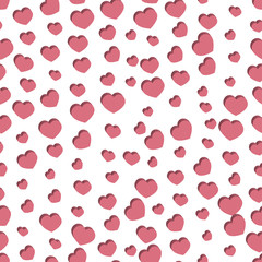 Seamless stylish Valentine's Day pattern with hearts. 
