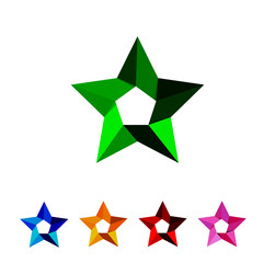 colour full tangram star