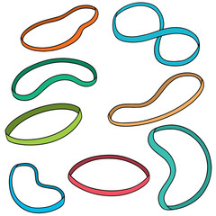 vector set of rubber band