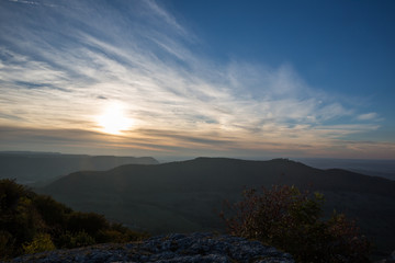 Obraz premium Sonnenuntergang am Rande der Schwäbischen Alb