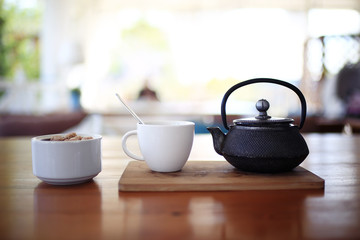 Serving tea ceremony