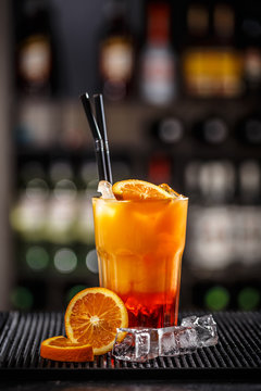 Cocktail with orange juice