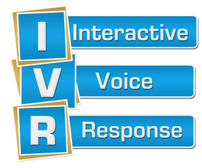 IVR - Interactive Voice Response Blue Squares Vertical 
