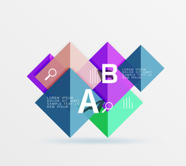 Geometric abstract background with option infographic