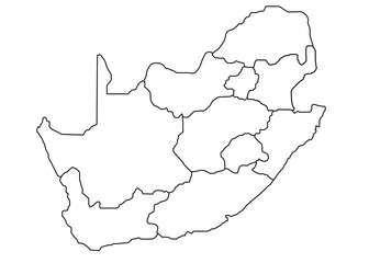 south africa border on a white background circuit