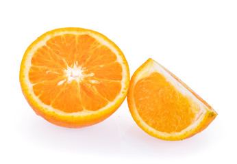 Orange fruit on white background
