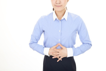 腹痛を訴える女性