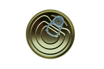 lid of a tin can, isolated on a white background