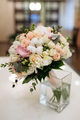 Beautiful pink wedding bouquet