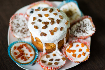 Пасхальный кулич и кексы