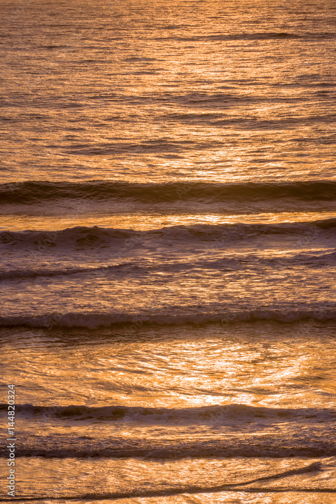 Wall mural atlantic ocean at sunset, aerial view