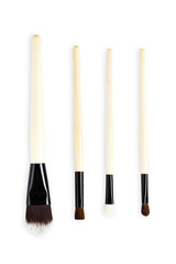 Cosmetics, beauty, make-up brushes set in row