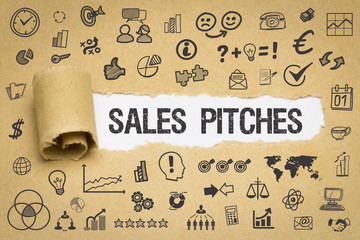Sales Pitches / Papier mit Symbole