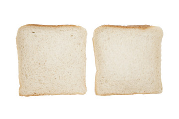 Zwei Scheiben Toastbrot Freisteller