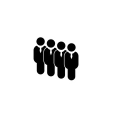Pictogram people icon. Black icon on white background.