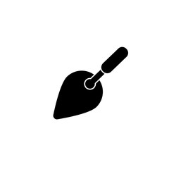 Pictogram trowel icon. Black icon on white background.