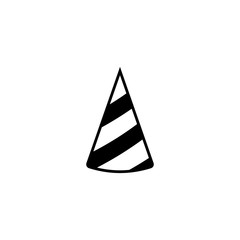 Pictogram party hat icon. Black icon on white background.