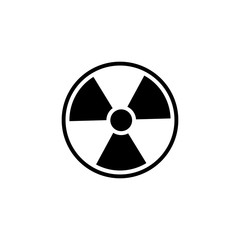 Pictogram radiation round icon. Black icon on white background.