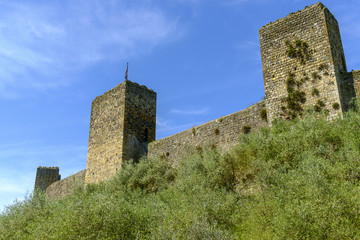 Fototapeta na wymiar The medieval walls of Monteriggioni, Tuscany