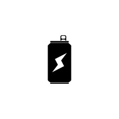 Pictogram energy drink can icon. Black icon on white background.