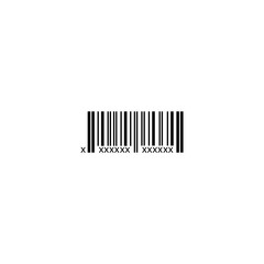 Pictogram barcode icon. Black icon on white background.