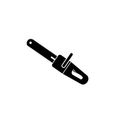 Pictogram chainsaw icon. Black icon on white background.