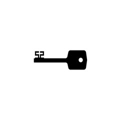 Pictogram key icon. Black icon on white background.